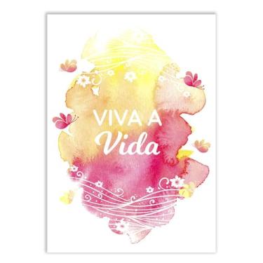 Imagem de Placa Decorativa Frases Viva A Vida Decoração Poster Quarto Sala