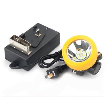 Imagem de HYZHANHONG Farol de segurança para mineração 1+2 LED recarregável lâmpada de mineração para capacete com luzes LED lâmpada de mineração farol profissional à prova d'água à prova
