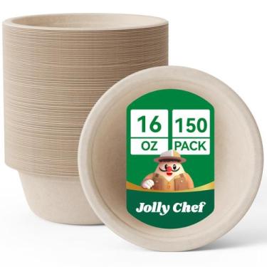 Imagem de Taça de papel descartável JOLLY CHEF Compostable 450 mL (pacote com 15