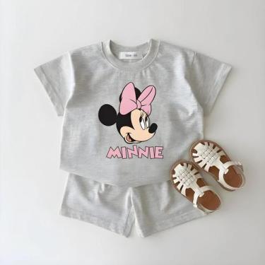 Imagem de Conjunto De Camiseta E Shorts De Algodão Para Bebês Meninas Da Disney 