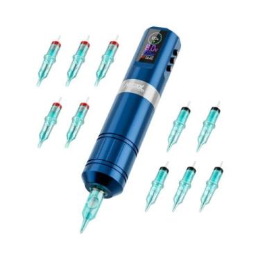 Imagem de Kit De Máquina De Tatuagem Ajustável Com 3 Modos De Memória, 10 Agulha