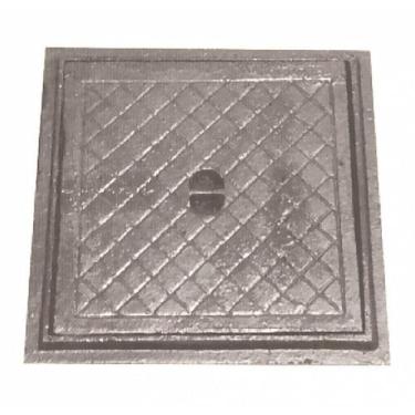 Imagem de Tampa Tampão Chão Articulado Ferro Fundido Inspeção 30x30cm - OUTRAS M