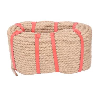 Imagem de Corda de corda de juta Premium Jute String para artesanato DIY Home decoração de joias de chaves, fabricando 50 metros de 164 pés (10mm)