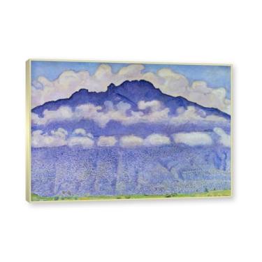 Imagem de Moldura champanhe. Imagem natureza em tela, (paisagem 24) de Ferdinand Hodler, reprodução de quadros, quadro de arte de parede de tela para casa. 50x70cm