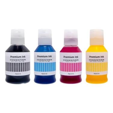 Imagem de Kit 4 Tintas Premium Ink 575mL 100% PIGMENTADA Compatível com Canon GI-16 para MAXIFY GX6010 GX7010 e Mais Preto 170ml + 3 Cores 135ml