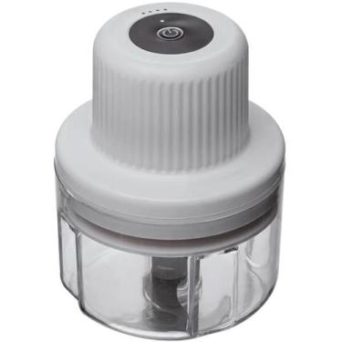 Imagem de Mini Processador Elétrico USB Branco 250ml Prático e Portátil - Lyor