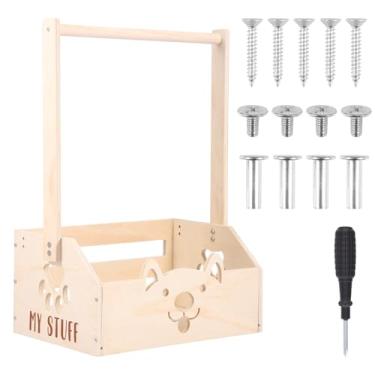 Imagem de ZJRDYYK Armário de madeira para chá de bebê, cesta de presente de boas-vindas para bebê, caixa de madeira para chá de bebê, presentes de gravidez para novos pais