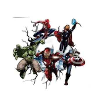 Imagem de Adesivo De Parede Buraco Vingadores Mod03