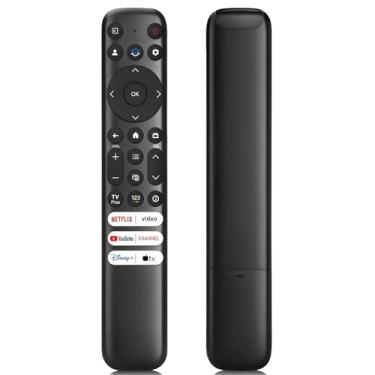 Imagem de Substituição apenas para controle remoto TCL Google TV, RC813 compatível com TCL Smart UHD HDR LED QD Mini LED QLED 4K Google TVs (não para TVs Roku)