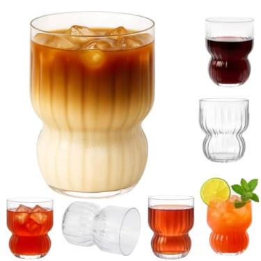 Imagem de Oojami Taças de vinho sem haste onduladas, 340 g, plástico transparente, resistente a quebras, conjunto de 40 (40)