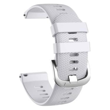 Imagem de Pulseiras para Garmin Forerunner 255/265, 22 mm compatível com Garmin Vivoactive 4/Venu 3/Venu 2 (branca, 22 mm)