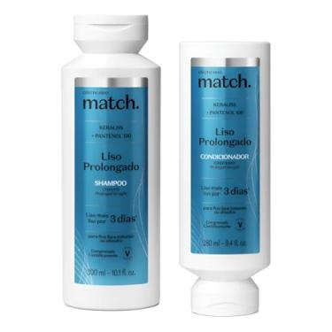 Imagem de Kit O Boticário Match Liso Prolongado: Shampoo 300ml + Condicionador 250ml - Cabelos Lisos