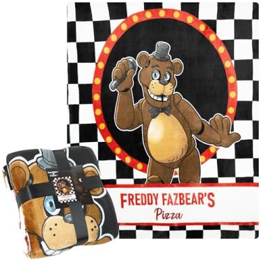 Imagem de Get Trend Five Nights at Freddy's Cobertor de lã macio aconchegante 140 x 139 centímetros jogo de cama sofá-cama decoração FNAF presentes para jogadores