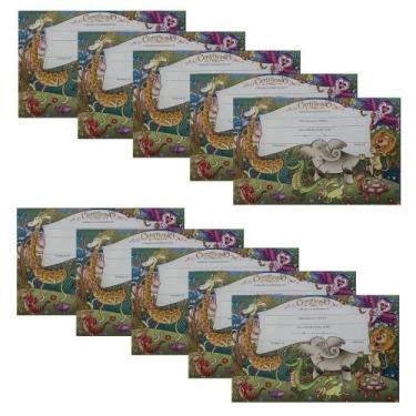 Imagem de Kit com 10 Certificados de Formatura: Tema Selva (Ensino Fundamental) 