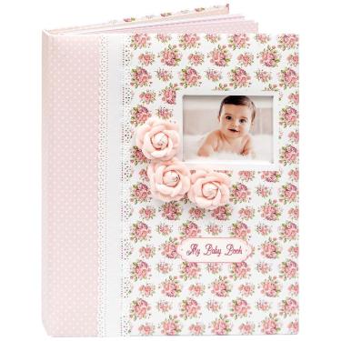 Imagem de Livro de memórias de bebês Diário de lembranças para meninas - rosa