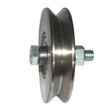 Imagem de Roldana Ferro Maciça 80mm Tipo V Para Portão - Ferrosul