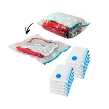 Imagem de Kit 5 Saco À Vácuo 70 X 110 Grande Para Roupas Viagem
