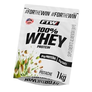 Imagem de FTW 100% Whey Protein com Proteína Concentrada WPC, para Atletas com Alto Valor Biológico, Suplemento Pós-Treino Sem Glúten - Refil 1kg (Sabor Pistache)