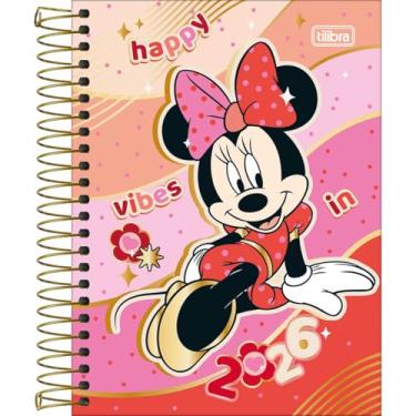 Imagem de Tilibra - Agenda Espiral Diária 11,7 x 16,4 cm Minnie 2026 - Minnie Vibes
