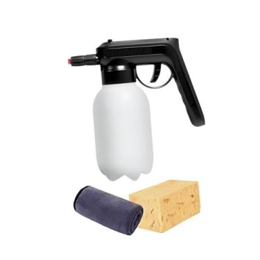 Imagem de JicSuXi Conjunto de pulverizador de espuma para carro elétrico recarregável resistente 1,5L portátil para casa jardim acessórios de lavagem de automóveis