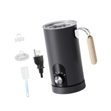 Imagem de Ioensy Batedor elétrico e vaporizador de bebidas, economizador de espaço, ajustável, 5 modos, vaporizador de café automático para chocolate e matcha, Preto