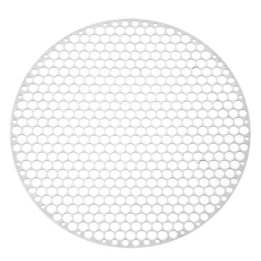 Imagem de PATIKIL Grelha redonda de malha para churrasco, 28 cm, circular de aço inoxidável, grade de malha para churrasco, furo circular, rede de churrasqueira redonda para acampamento ao ar livre, festas em