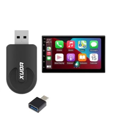 Imagem de Adaptador Auto CarPlay XUDA sem fio para iPhone e Android, Plug Play Apple CarPlay com fio para sem fio, tamanho mini USB & USB-C/Tipo-C, carros veículos controle estável sem atraso, 2025 A5 MINI