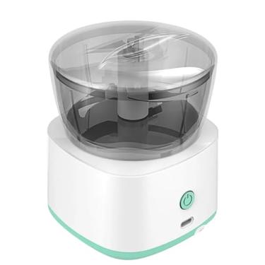 Imagem de Mini Processador Triturador Elétrico De Alimentos 250ml Portátil USB Com Três Lâminas Batedor De Ovos Incluso (Branco)