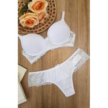 Imagem de Kit calcinha e sutiã CONJUNTO TECIDO E RENDA CALC FIO DE RENDA - S PRA