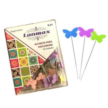 Imagem de Alfinetes Coloridos Formato de Borboleta (caixinha 50pç ) - Lanmax