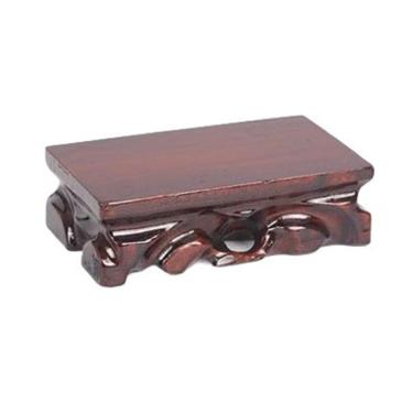 Imagem de Base de suporte de exibição Suporte de base madeira para escultura raiz retangular vaso bonsai pedestal decoração(Grande)