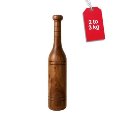 Imagem de Kd Willmax Mugdar Fitness Bar Indian Club Bheem Equipamento de Ombro Meel Karla Katai Fitness Durável Equipamento de Madeira - 2 kg a 25 kg (2 a 3 kg)