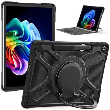 Imagem de Miimall Capa para Microsoft Surface Pro 12 polegadas 2025, capa resistente à prova de choque com suporte multiângulo, suporte para caneta e alça de mão, compatível com teclado tipo capa, preta