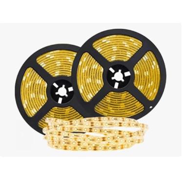 Imagem de 2 Fita Led 12v Iluminação 3000k Smd Gesso Quarto 10w