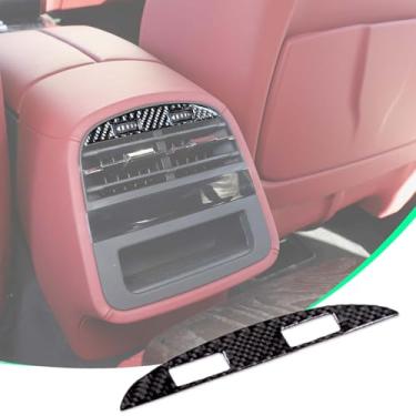 Imagem de Adesivo de acabamento da tampa da moldura da saída de ar condicionado traseiro do carro para Maserati Geberit 2014-2022 console central traseiro tampa de ventilação CA para carro, caixa de apoio de