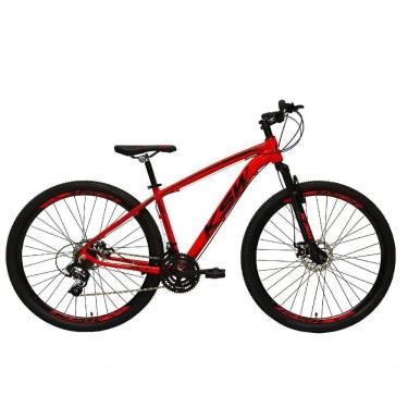 Imagem de Bicicleta Aro 29 Ksw Xlt Alumínio 24v Câmbios Shimano Garfo Com Trava No Ombro - Vermelho Tam.19