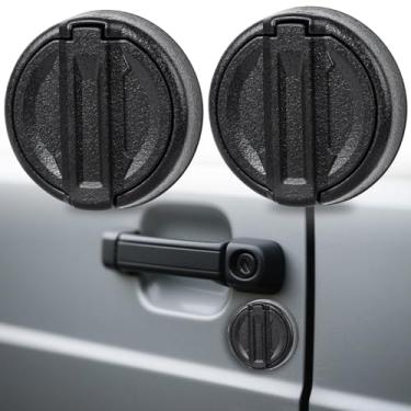 Imagem de MYFAMIREA Capas magnéticas para Jeep Wrangler JL/Gladiator JT 2018-2025 ABS protetores de fechadura da porta dianteira, acessórios de decoração de fechadura com suporte de silicone sem arranhões, 2