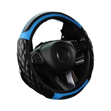 Imagem de Capa de Volante de Couro com Fibra de Carbono e Bordado de Cristal - 1