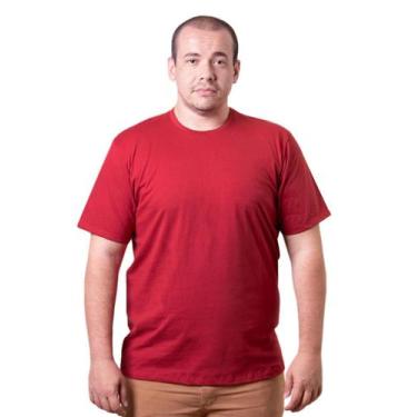 Imagem de Camiseta Ogochi Manga Curta Básica Masculina 6001001 Vermelha, XGG, Ve