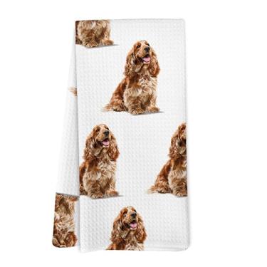 Imagem de Yorhifa Cocker Spaniel Presentes Toalhas de Cozinha, Cocker Spaniel Presentes de Cachorro para Mulheres Homens Toalhas de Chá para Cozinha Decoração de Banheiro, Presentes para Amantes de Cachorros