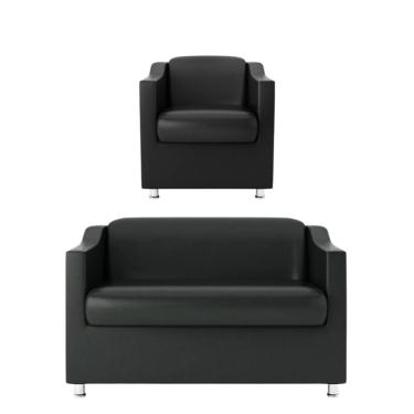 Imagem de Namoradeira + Polt. Bia P/ Sala de Estar Consultório Clinica Hospital Recepção Courino