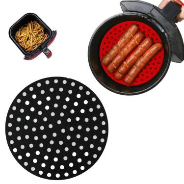 Imagem de Forma Airfryer De Silicone Tapete Reutilizável Antiaderente