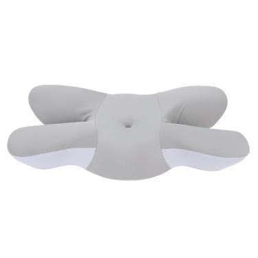 Imagem de Luocute Travesseiro Cervical de Rebote Lento para o Dorminhoco Lateral do Estômago, o Travesseiro de Suporte do Pescoço Ortopédico de Espuma de Memória de Resfriamento Com Fibra de (Cinza)