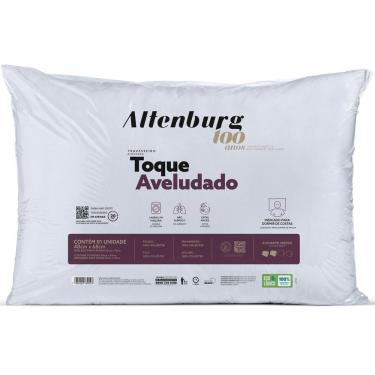 Imagem de Travesseiro Toque Aveludado Suporte Médio 48x68cm Altenburg Branco
