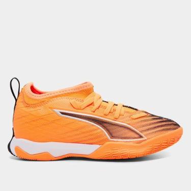 Imagem de Chuteira Infantil Futsal Puma Ultra 6 Match, Laranja, 34
