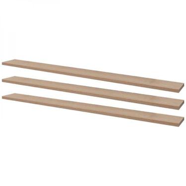 Imagem de Kit 3 Prateleiras 100 X 20cm Carvalho Suporte Invisível
