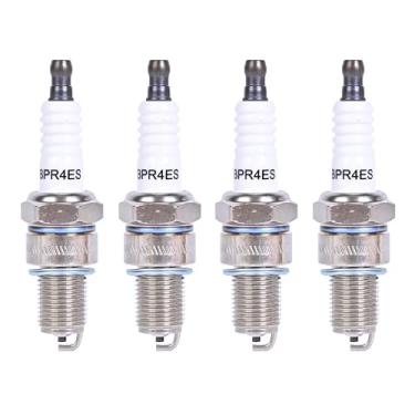 Imagem de Pacote com 4 velas de ignição BPR4ES para NGK BPR4ES 6578 7222 Toro 92070-7004 Torch F4RTC Honda 98079-54846 GCV520U GCV530 GCV530R GCV530U GX610 GXV120 GXV1400 Vela de ignição GXV160 HP400 HR214