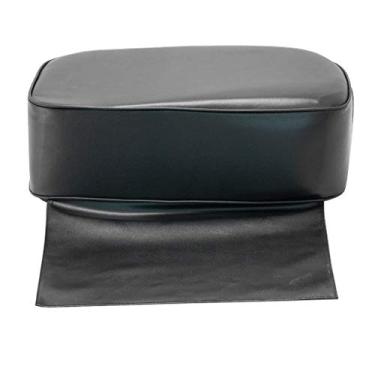 Imagem de barenx Almofada de assento infantil para cadeira de spa para salão de barbeiro - preta