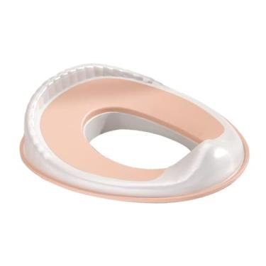 Imagem de oshhni Assento de treinamento para penico de bebê com proteção contra respingos e suporte confortável e macio para vaso sanitário infantil, vaso sanitário de, Rosa