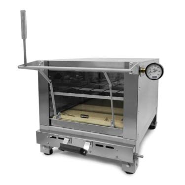 Imagem de Forno de Lastro de Mesa a Gás 40cm Metvisa 62 Litros Abertura Guilhotina FLGGM40